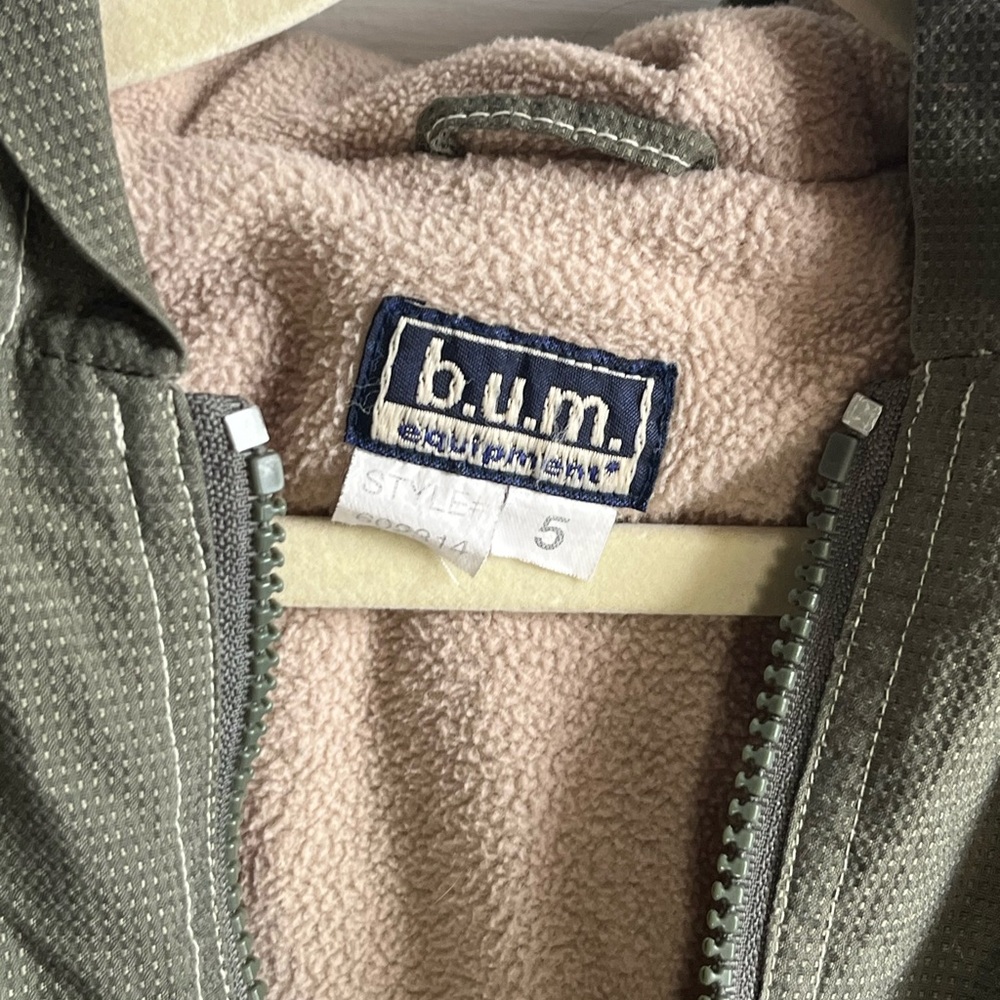 90's Kids Green and White BUM Hooded Jacket - Picture 4 of 4